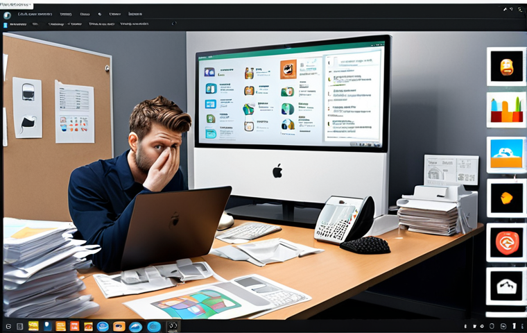 **

A person looking overwhelmed by a cluttered cloud service interface with many icons and menus.  The setting is a modern office environment. The person's expression should convey confusion and slight frustration. The UI should look visually appealing but overly complex.

**