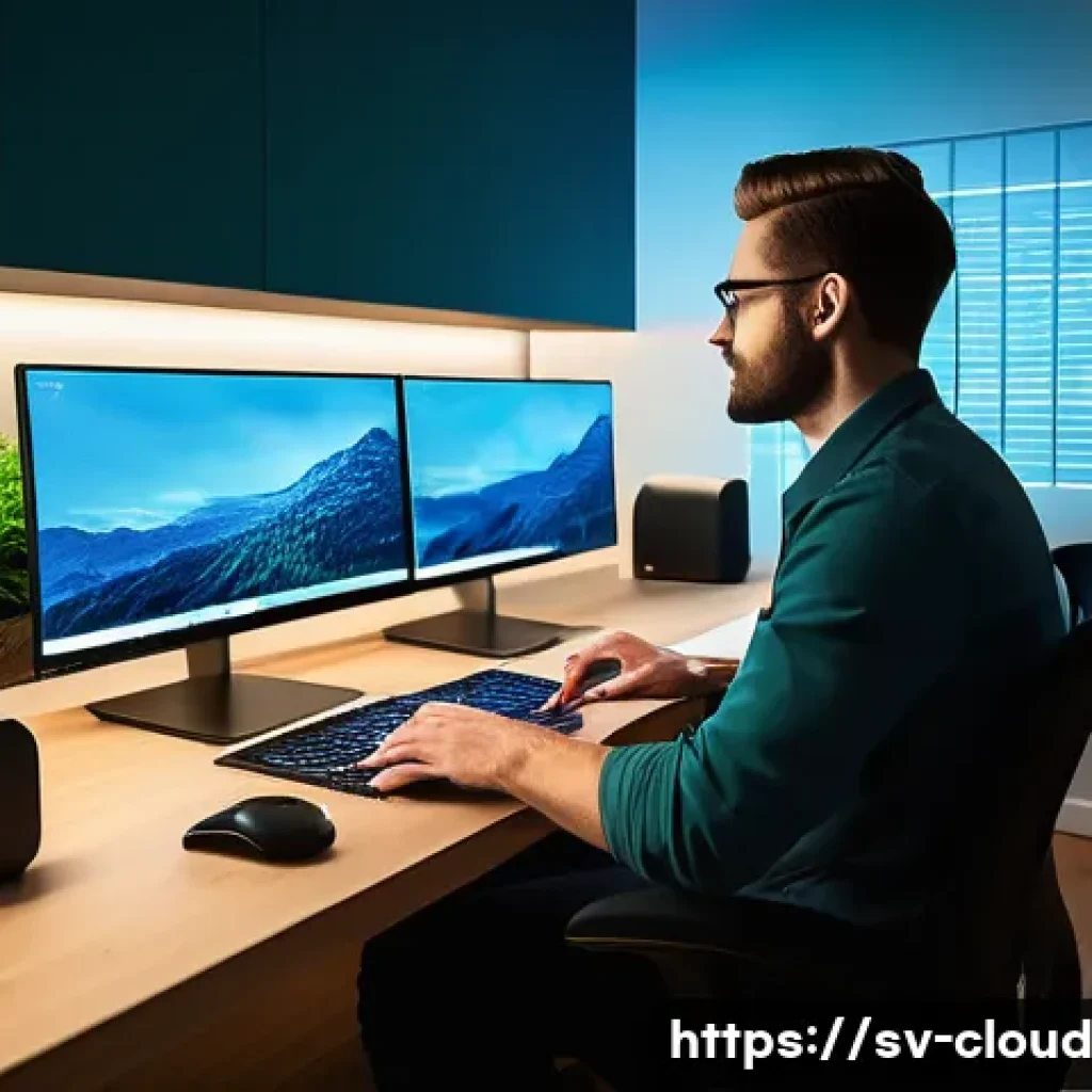 VPS와 클라우드 서비스 비교 분석 - **Prompt 1: The Architect of the Digital Realm (VPS Focus)**
"A confident, diverse male develope...